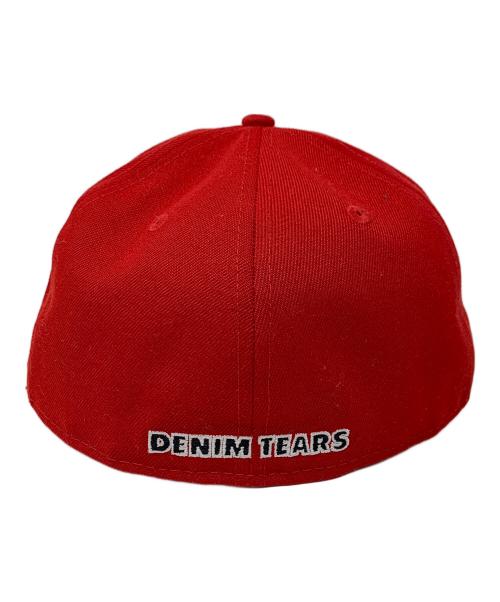 Denim Tears（デニムティアーズ）Denim Tears (デニムティアーズ) New Era (ニューエラ) キャップ 59FIFTY（フィフティーナインフィフティー） レッド サイズ:7 5/8の古着・服飾アイテム