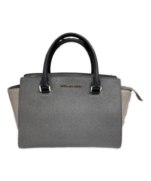 MICHAEL KORS（マイケル・コース）MICHAEL KORS (マイケル・コース) 2WAYハンドバッグ サッチェル ハンドバッグ ショルダーバッグ グレー×ブラック サイズ:実寸サイズにてご確認下さい。の古着・服飾アイテム