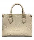 LOUIS VUITTONルイ ヴィトン）の古着「2WAYバッグ ハンドバッグ ショルダーバッグ モノグラム オンザゴーPM」｜アイボリー