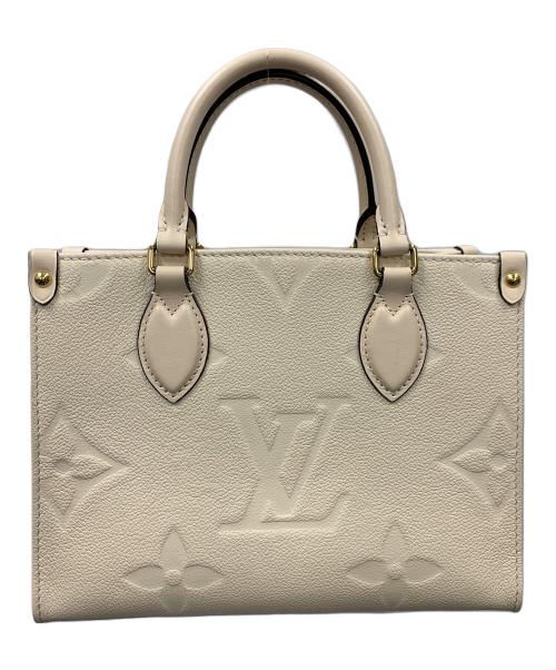 LOUIS VUITTON（ルイ ヴィトン）LOUIS VUITTON (ルイ ヴィトン) 2WAYバッグ ハンドバッグ ショルダーバッグ モノグラム オンザゴーPM アイボリー サイズ:実寸サイズにてご確認ください。の古着・服飾アイテム