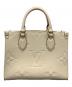 LOUIS VUITTON（ルイ ヴィトン）の古着「2WAYバッグ ハンドバッグ ショルダーバッグ モノグラム オンザゴーPM」｜アイボリー