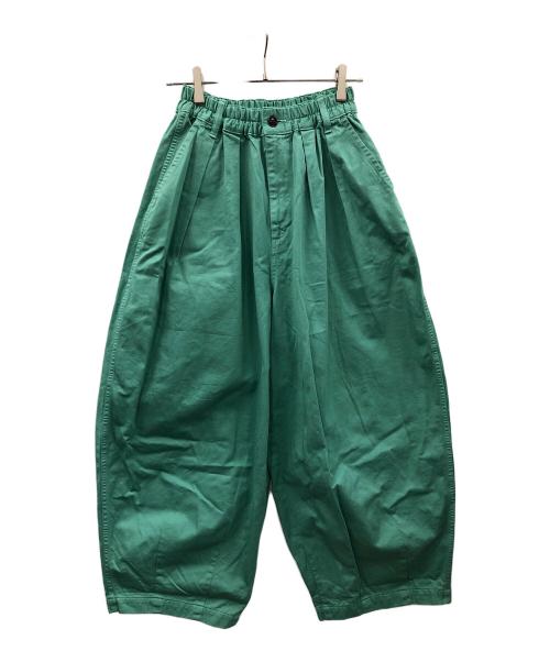 HARVESTY（ハーベスティー）HARVESTY (ハーベスティー) チノクロス サーカスパンツ 黄緑 サイズ:2の古着・服飾アイテム