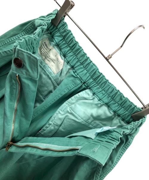 HARVESTY（ハーベスティー）HARVESTY (ハーベスティー) チノクロス サーカスパンツ 黄緑 サイズ:2の古着・服飾アイテム