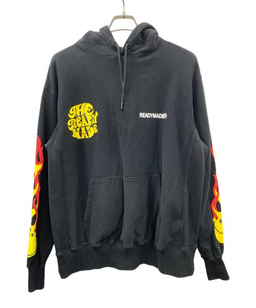 READYMADE（レディメイド）READYMADE (レディメイド) プルオーバーパーカー 	Smile Hoodie（スマイル・フーディー） ブラック サイズ:Sの古着・服飾アイテム
