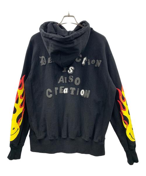 READYMADE（レディメイド）READYMADE (レディメイド) プルオーバーパーカー 	Smile Hoodie（スマイル・フーディー） ブラック サイズ:Sの古着・服飾アイテム