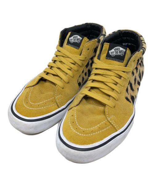 VANS（ヴァンズ）VANS (ヴァンズ) ハイカットスニーカー Velvet Leopard SK8-Mid（ベルベット レオパード スケートミッド） マスタード サイズ:CM 26.5の古着・服飾アイテム