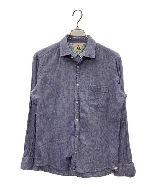GUY ROVER（ギローバー）GUY ROVER (ギローバー) リネンシャツ ブルー サイズ:39の古着・服飾アイテム