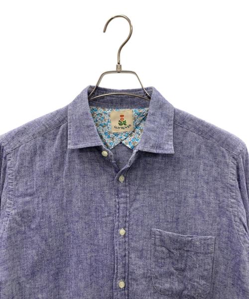GUY ROVER（ギローバー）GUY ROVER (ギローバー) リネンシャツ ブルー サイズ:39の古着・服飾アイテム