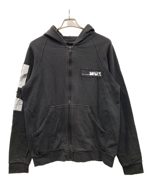 RAF BY RAF SIMONS（ラフバイ ラフシモンズ）RAF BY RAF SIMONS (ラフバイ ラフシモンズ) ジップパーカー ブラック サイズ:48の古着・服飾アイテム