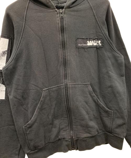 RAF BY RAF SIMONS（ラフバイ ラフシモンズ）RAF BY RAF SIMONS (ラフバイ ラフシモンズ) ジップパーカー ブラック サイズ:48の古着・服飾アイテム