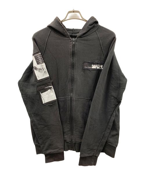 RAF BY RAF SIMONS（ラフバイ ラフシモンズ）RAF BY RAF SIMONS (ラフバイ ラフシモンズ) ジップパーカー ブラック サイズ:48の古着・服飾アイテム
