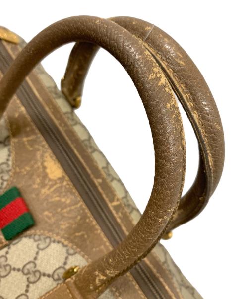 GUCCI（グッチ）GUCCI (グッチ) ボストンバッグ GG シェリーライン ベージュ×ブラウン サイズ:実寸サイズにてご確認ください。の古着・服飾アイテム