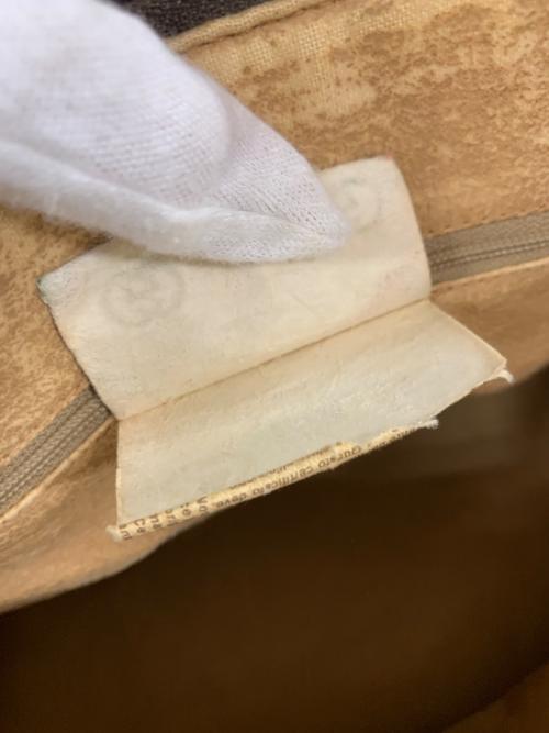 GUCCI（グッチ）GUCCI (グッチ) ボストンバッグ GG シェリーライン ベージュ×ブラウン サイズ:実寸サイズにてご確認ください。の古着・服飾アイテム