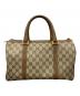 中古・古着 GUCCI (グッチ) ボストンバッグ GG シェリーライン ベージュ×ブラウン サイズ:実寸サイズにてご確認ください。：25000円