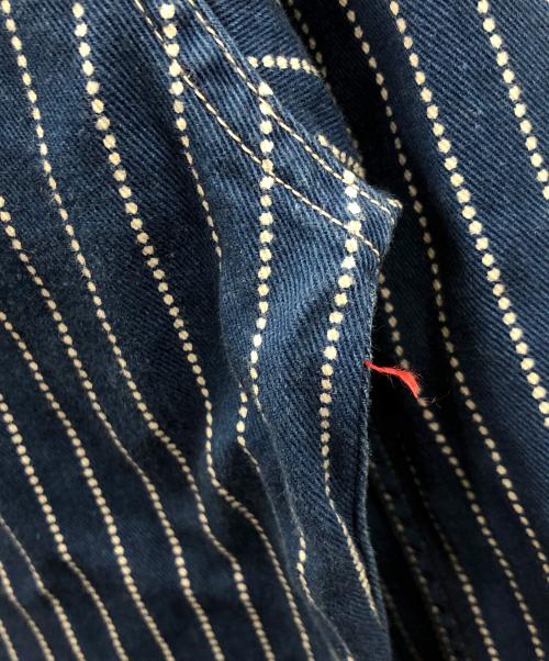 SUGAR CANE（シュガーケーン）SUGAR CANE (シュガーケーン) 長袖シャツ ウォバッシュストライプ ワークシャツ ブルー×ホワイト サイズ:LARGEの古着・服飾アイテム