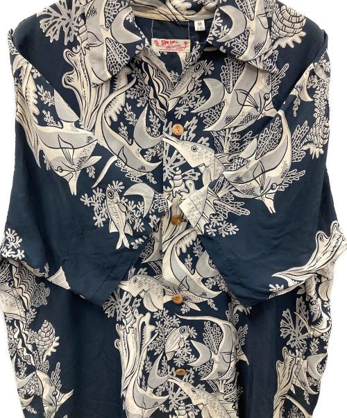 Sun Surf（サンサーフ）Sun Surf (サンサーフ) アロハシャツ ネイビー サイズ:Mの古着・服飾アイテム