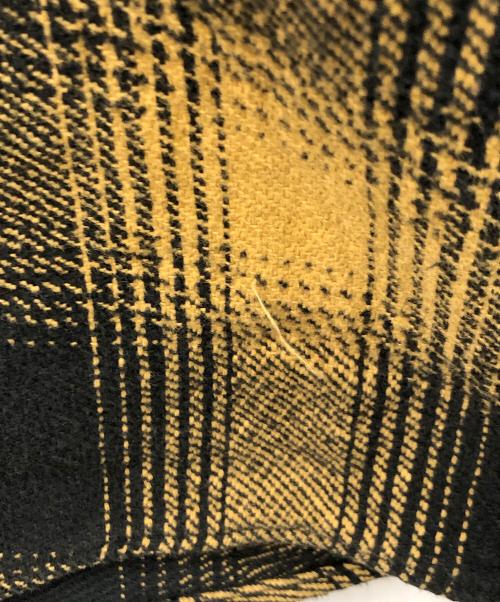 FAT（エフエーティー）FAT (エフエーティー) big mac (ビッグマック) ネルシャツ フランネルシャツ MAC SHADOW（マック シャドウ） イエロー×ブラック サイズ:FATの古着・服飾アイテム