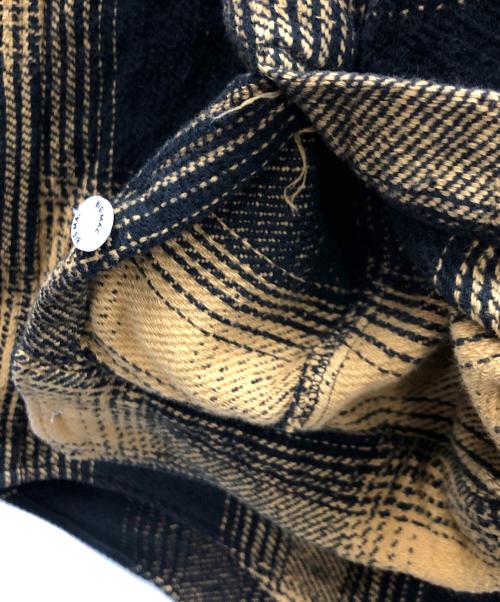 FAT（エフエーティー）FAT (エフエーティー) big mac (ビッグマック) ネルシャツ フランネルシャツ MAC SHADOW（マック シャドウ） イエロー×ブラック サイズ:FATの古着・服飾アイテム