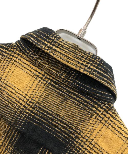 FAT（エフエーティー）FAT (エフエーティー) big mac (ビッグマック) ネルシャツ フランネルシャツ MAC SHADOW（マック シャドウ） イエロー×ブラック サイズ:FATの古着・服飾アイテム