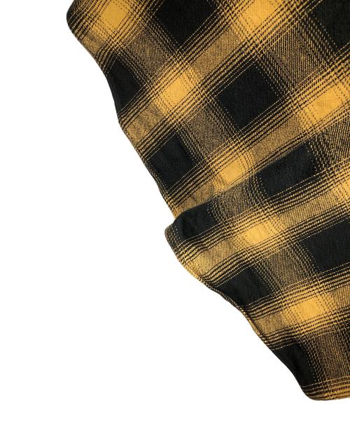 FAT（エフエーティー）FAT (エフエーティー) big mac (ビッグマック) ネルシャツ フランネルシャツ MAC SHADOW（マック シャドウ） イエロー×ブラック サイズ:FATの古着・服飾アイテム