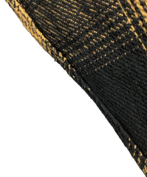 FAT（エフエーティー）FAT (エフエーティー) big mac (ビッグマック) ネルシャツ フランネルシャツ MAC SHADOW（マック シャドウ） イエロー×ブラック サイズ:FATの古着・服飾アイテム