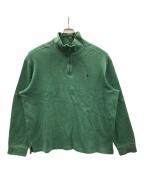POLO RALPH LAURENポロ・ラルフローレン）の古着「ハーフジップスウェット」｜グリーン