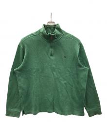 POLO RALPH LAUREN（ポロ・ラルフローレン）の古着「ハーフジップスウェット」｜グリーン
