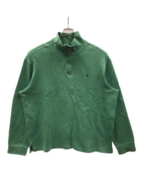 POLO RALPH LAUREN（ポロ・ラルフローレン）POLO RALPH LAUREN (ポロ・ラルフローレン) ハーフジップスウェット グリーン サイズ:XXLの古着・服飾アイテム