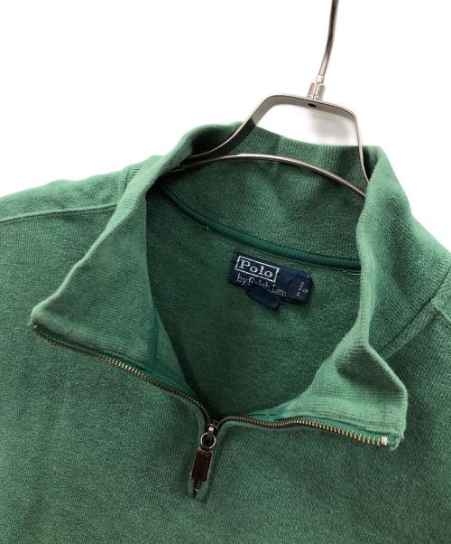 POLO RALPH LAUREN（ポロ・ラルフローレン）POLO RALPH LAUREN (ポロ・ラルフローレン) ハーフジップスウェット グリーン サイズ:XXLの古着・服飾アイテム