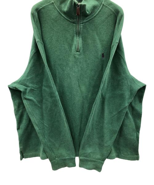 POLO RALPH LAUREN（ポロ・ラルフローレン）POLO RALPH LAUREN (ポロ・ラルフローレン) ハーフジップスウェット グリーン サイズ:XXLの古着・服飾アイテム
