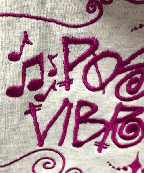 stussy（ステューシー）stussy (ステューシー) プルオーバーパーカー Positive Vibrations Applique（ポジティブ ヴァイブレーション アップリケ） ライトグレー サイズ:Sの古着・服飾アイテム