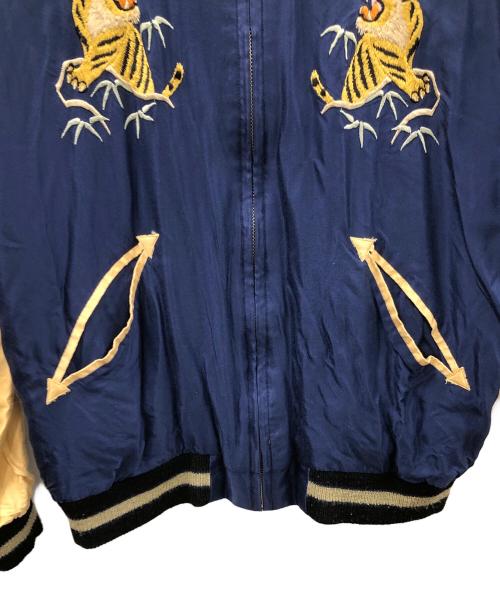 東洋エンタープライズ（トウヨウエンタープライズ）東洋エンタープライズ (トウヨウエンタープライズ) スカジャン スーベニアジャケット ブルー×ピンク サイズ:Mの古着・服飾アイテム