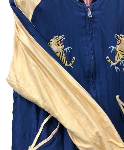 東洋エンタープライズ（トウヨウエンタープライズ）東洋エンタープライズ (トウヨウエンタープライズ) スカジャン スーベニアジャケット ブルー×ピンク サイズ:Mの古着・服飾アイテム