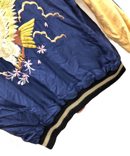 東洋エンタープライズ（トウヨウエンタープライズ）東洋エンタープライズ (トウヨウエンタープライズ) スカジャン スーベニアジャケット ブルー×ピンク サイズ:Mの古着・服飾アイテム