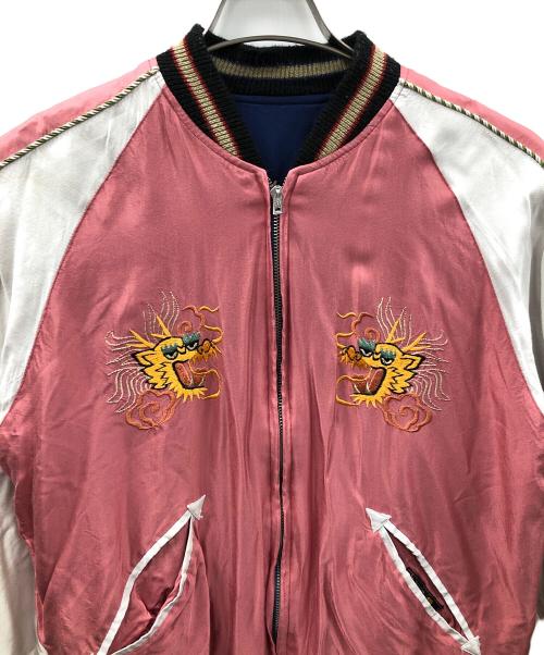 東洋エンタープライズ（トウヨウエンタープライズ）東洋エンタープライズ (トウヨウエンタープライズ) スカジャン スーベニアジャケット ブルー×ピンク サイズ:Mの古着・服飾アイテム
