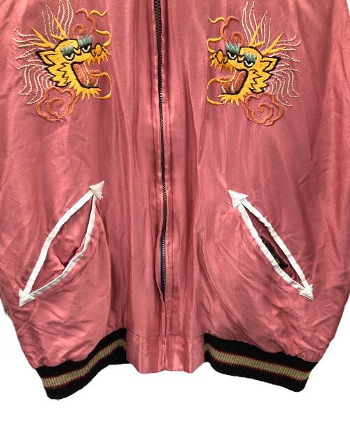 東洋エンタープライズ（トウヨウエンタープライズ）東洋エンタープライズ (トウヨウエンタープライズ) スカジャン スーベニアジャケット ブルー×ピンク サイズ:Mの古着・服飾アイテム