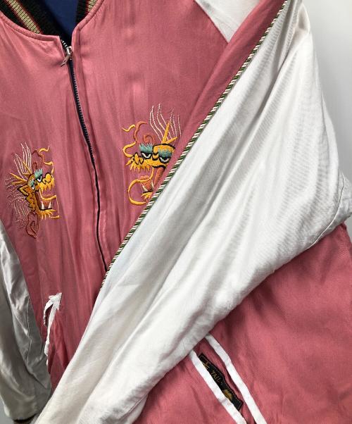 東洋エンタープライズ（トウヨウエンタープライズ）東洋エンタープライズ (トウヨウエンタープライズ) スカジャン スーベニアジャケット ブルー×ピンク サイズ:Mの古着・服飾アイテム