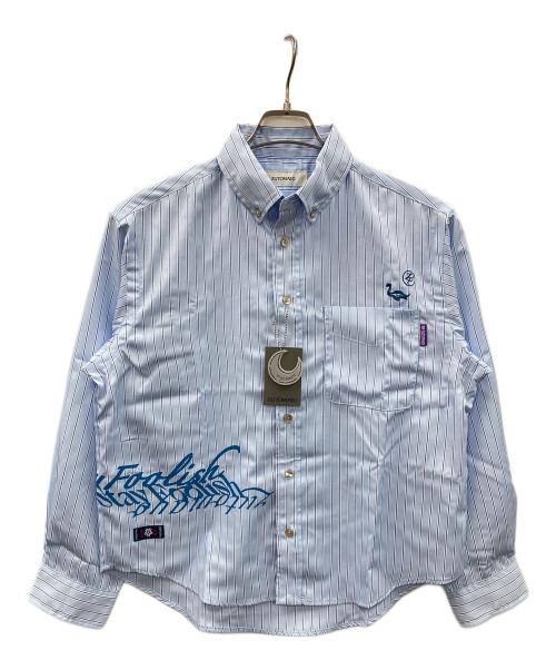 ZUTOMAYO（ズトマヨ）ZUTOMAYO (ズトマヨ) ストライプシャツ ブルー サイズ:Mの古着・服飾アイテム