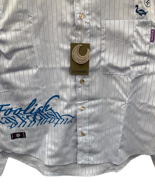 ZUTOMAYO（ズトマヨ）ZUTOMAYO (ズトマヨ) ストライプシャツ ブルー サイズ:Mの古着・服飾アイテム