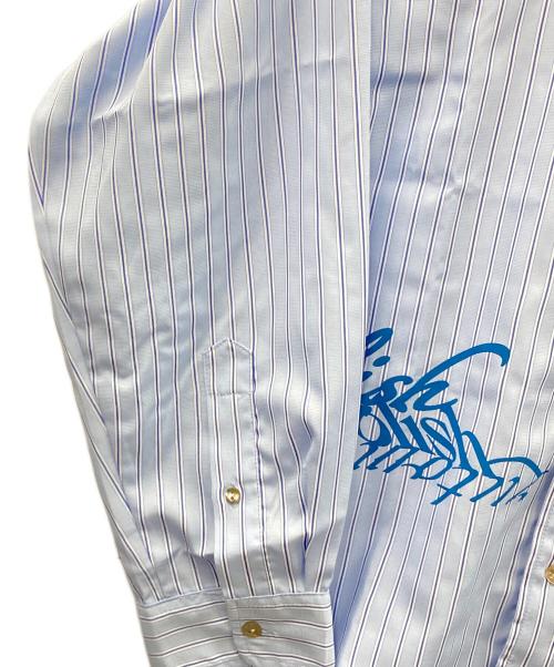 ZUTOMAYO（ズトマヨ）ZUTOMAYO (ズトマヨ) ストライプシャツ ブルー サイズ:Mの古着・服飾アイテム