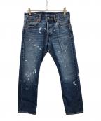 LEVI'S PReMIUM×JOURNAL STANDARDリーバイス プレミアム×ジャーナルスタンダード）の古着「ペイント加工デニムパンツ」｜インディゴ