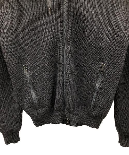 MONCLER（モンクレール）MONCLER (モンクレール) ナイロンフルジップコンビニットジャケット グレー×オリーブ サイズ:Mの古着・服飾アイテム