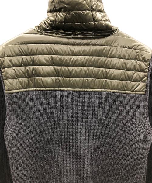 MONCLER（モンクレール）MONCLER (モンクレール) ナイロンフルジップコンビニットジャケット グレー×オリーブ サイズ:Mの古着・服飾アイテム