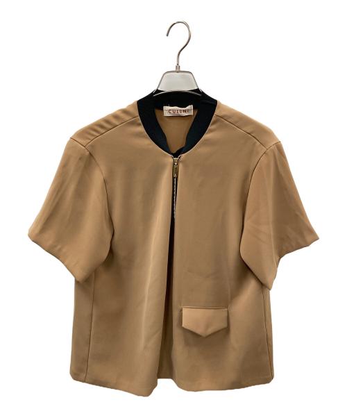 CULLNI（クルニ）CULLNI (クルニ) ハーフジップシャツ ゴールドジッププルオーバー カーキ×ブラック サイズ:1の古着・服飾アイテム