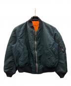 ALPHA INDUSTRIESアルファインダストリーズ）の古着「MA-1ジャケット」｜グリーン