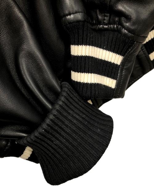 BACK CHANNEL（バックチャンネル）BACK CHANNEL (バックチャンネル) レザーブルゾン ブラック サイズ:Lの古着・服飾アイテム