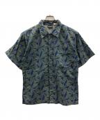 Patagoniaパタゴニア）の古着「半袖シャツ」｜グリーン×ブルー