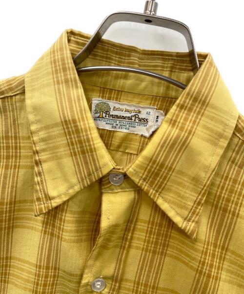 PERMANENT PRESS（パーマネントプレス）PERMANENT PRESS (パーマネントプレス) 長袖シャツ イエロー サイズ:Mの古着・服飾アイテム