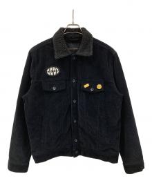 DEUS EX MACHINA（デウス エクス マキナ）の古着「コーデュロイジャケット MIKEY OVERSIZED TRUCKER（マイキー オーバーサイズド トラッカー）」｜ブラック