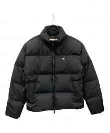 Calvin Klein Jeans（カルバンクラインジーンズ）の古着「ショートレングス スタンドカラー ダウンジャケット」｜ブラック